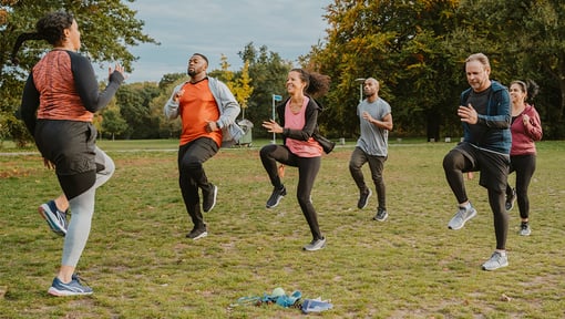 outdoor workout class