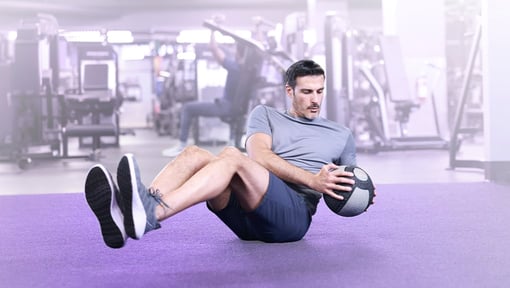 man working out at gym 
